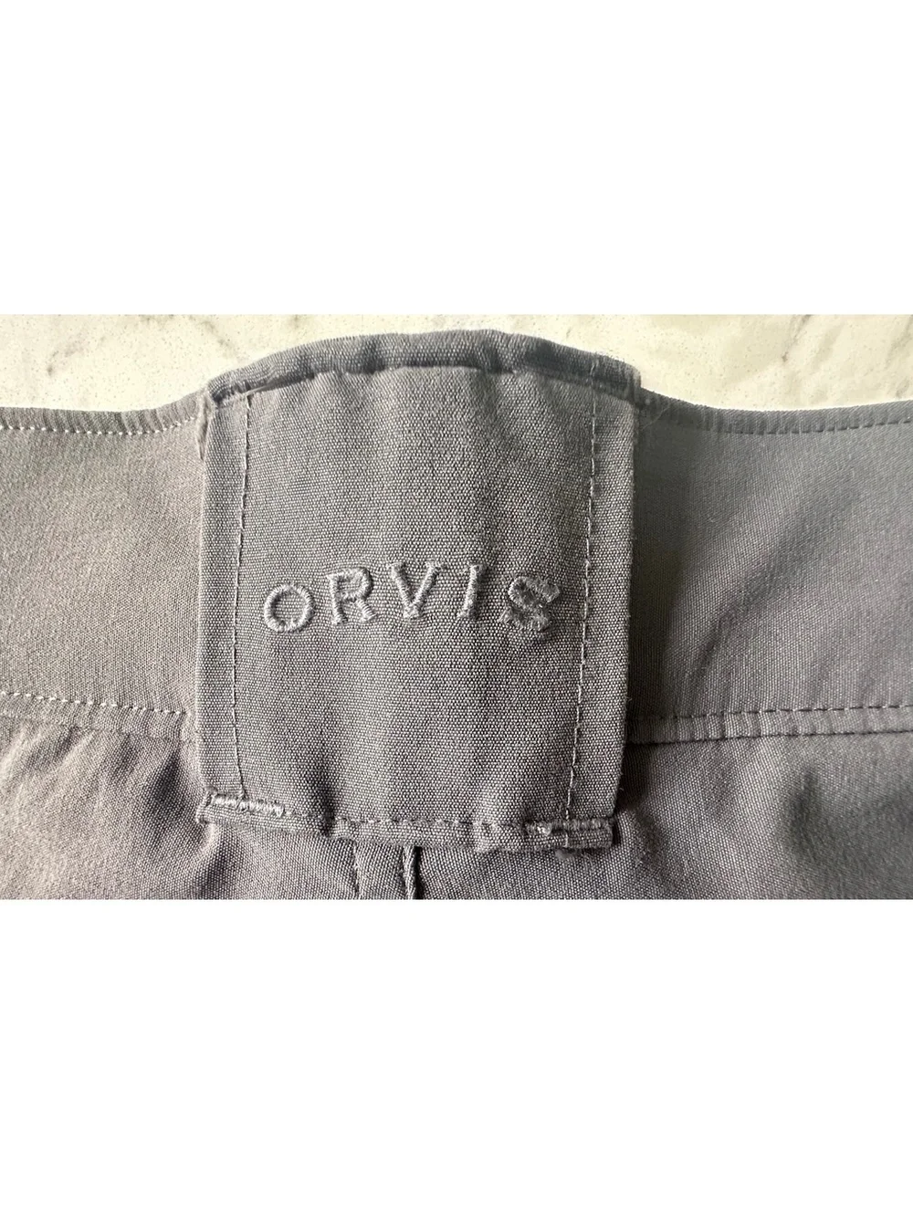 Orvis Men’s Cargo Shorts Gray Nylon Stretch Outdoor Hiking Fishing Size 40